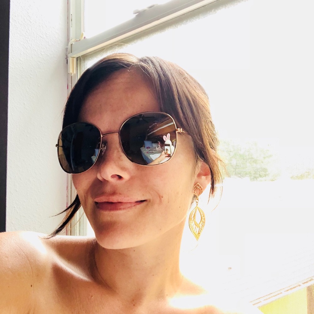 Halston Gold & Pink Sunglasses, Brand New